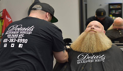 photograph of details barbershop trimming my beard