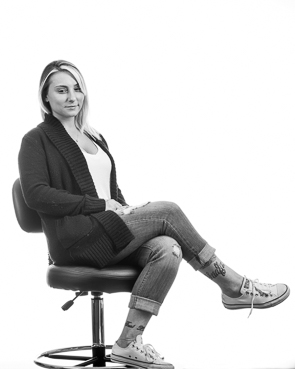 hi-key portrait of a woman