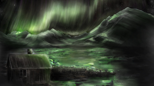 digital design of northern lights